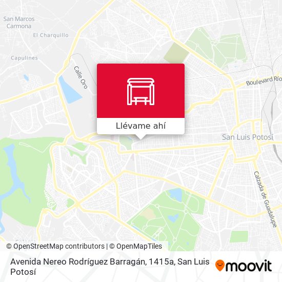 Cómo llegar a Avenida Nereo Rodríguez Barragán, 1415a en San Luis Potosí en  Autobús?