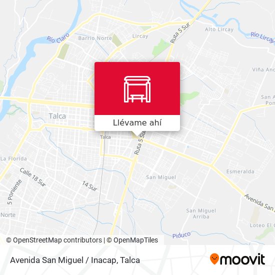 Mapa de Avenida San Miguel / Inacap