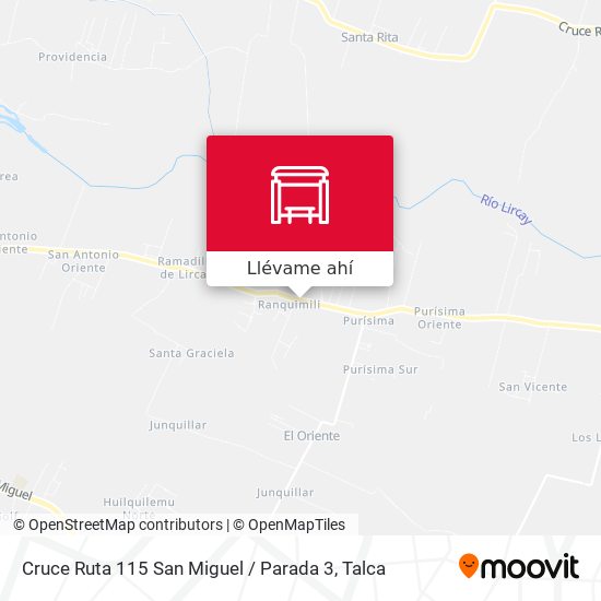 Mapa de Cruce Ruta 115 San Miguel / Parada 3