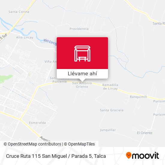 Mapa de Cruce Ruta 115 San Miguel / Parada 5