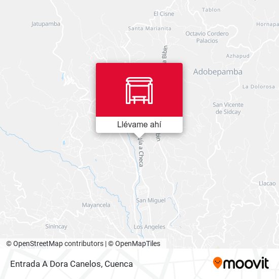 Mapa de Entrada A Dora Canelos