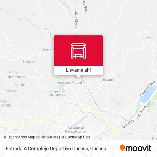 Mapa de Entrada A Complejo Deportivo Cuenca