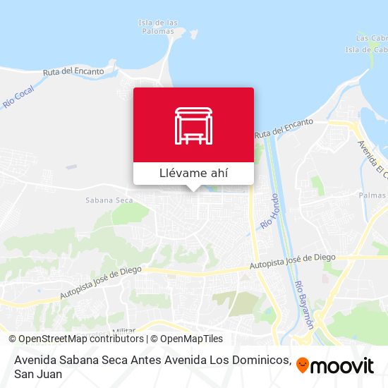 Mapa de Avenida Sabana Seca Antes Avenida Los Dominicos