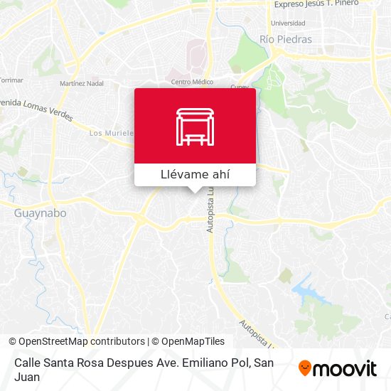 Mapa de Calle Santa Rosa Despues Ave. Emiliano Pol