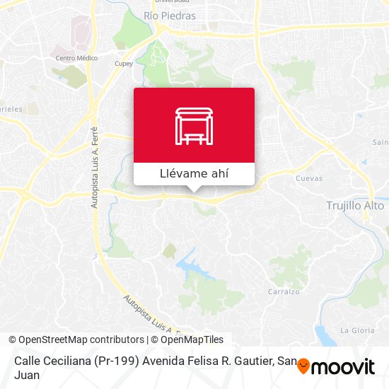 Mapa de Calle Ceciliana (Pr-199) Avenida Felisa R. Gautier