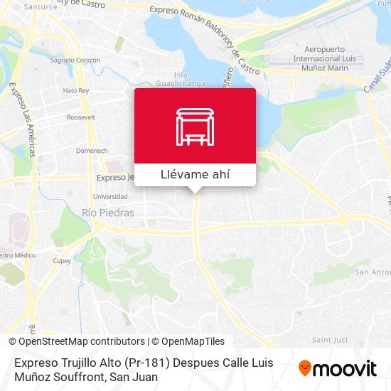 Mapa de Expreso Trujillo Alto (Pr-181) Despues Calle Luis Muñoz Souffront