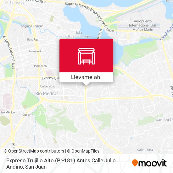 Mapa de Expreso Trujillo Alto (Pr-181) Antes Calle Julio Andino