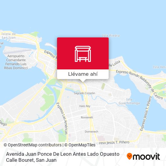Mapa de Avenida Juan Ponce De Leon  Antes Lado Opuesto Calle Bouret