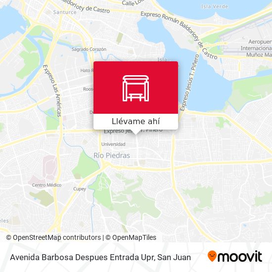 Mapa de Avenida Barbosa Despues Entrada Upr