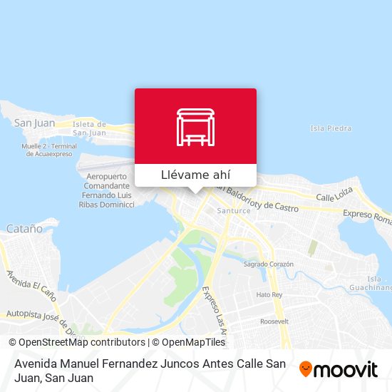 Mapa de Avenida Manuel Fernandez Juncos Antes Calle San Juan