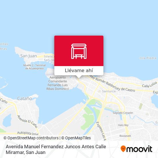 Mapa de Avenida Manuel Fernandez Juncos Antes Calle Miramar