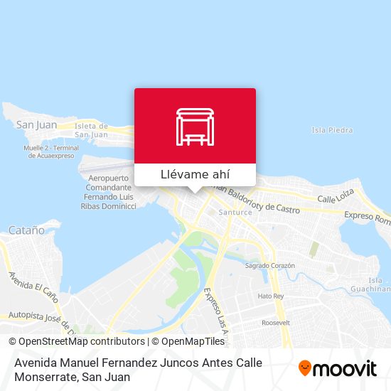 Mapa de Avenida Manuel Fernandez Juncos Antes Calle Monserrate