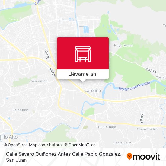 Mapa de Calle Severo Quiñonez Antes Calle Pablo Gonzalez