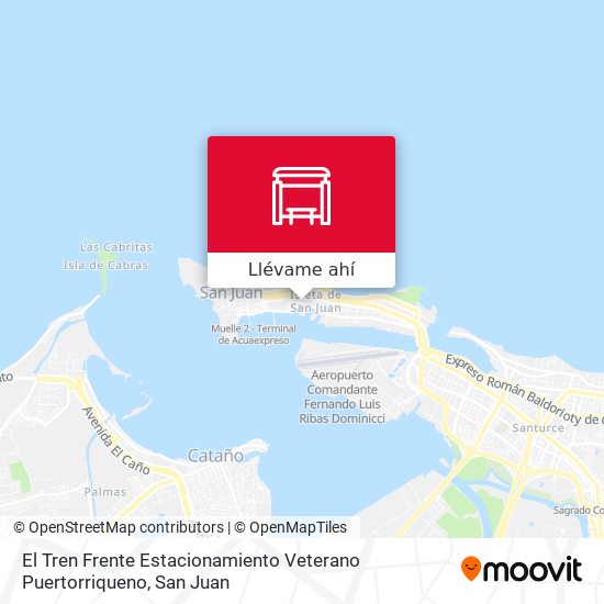 Mapa de El Tren Frente Estacionamiento Veterano Puertorriqueno