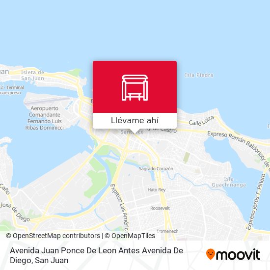 Mapa de Avenida Juan Ponce De Leon Antes Avenida De Diego