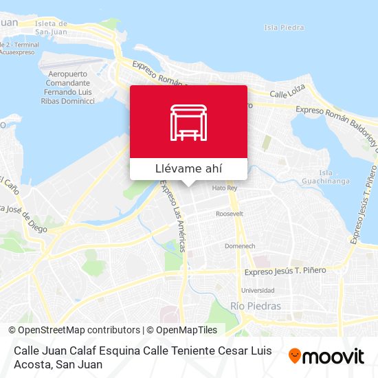 Mapa de Calle Juan Calaf Esquina Calle Teniente Cesar Luis Acosta