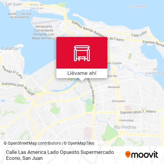 Mapa de Calle Las America Lado Opuesto Supermercado Econo