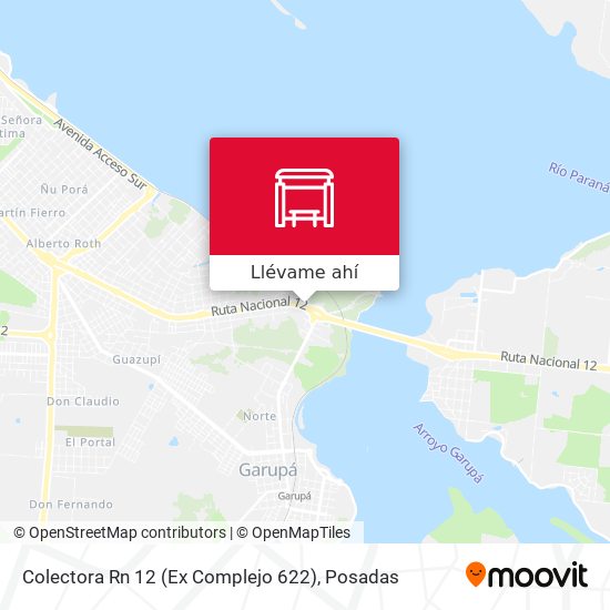 Mapa de Colectora Rn 12 (Ex Complejo 622)