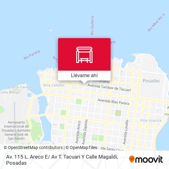 Mapa de Av. 115 L. Areco E/ Av T. Tacuari Y Calle Magaldi