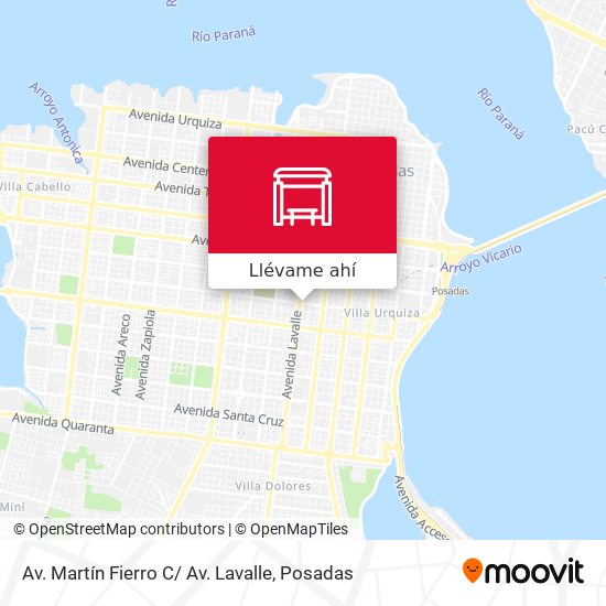 Mapa de Av. Martín Fierro C/ Av. Lavalle