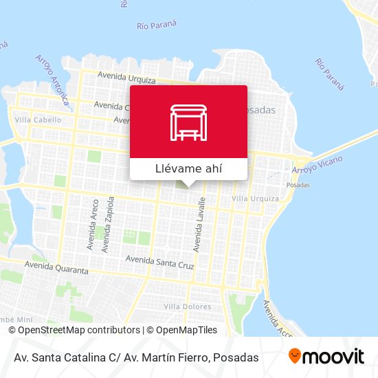 Mapa de Av. Santa Catalina C/ Av. Martín Fierro