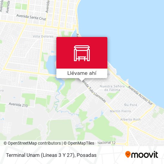 Mapa de Terminal Unam (Líneas 3 Y 27)