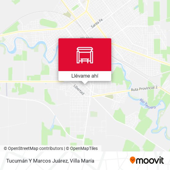 Mapa de Tucumán Y Marcos Juarez (Villa Nueva)