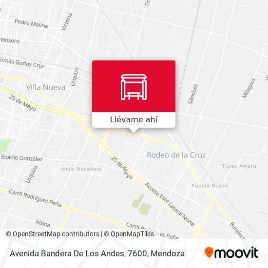 Mapa de Avenida Bandera De Los Andes, 7600