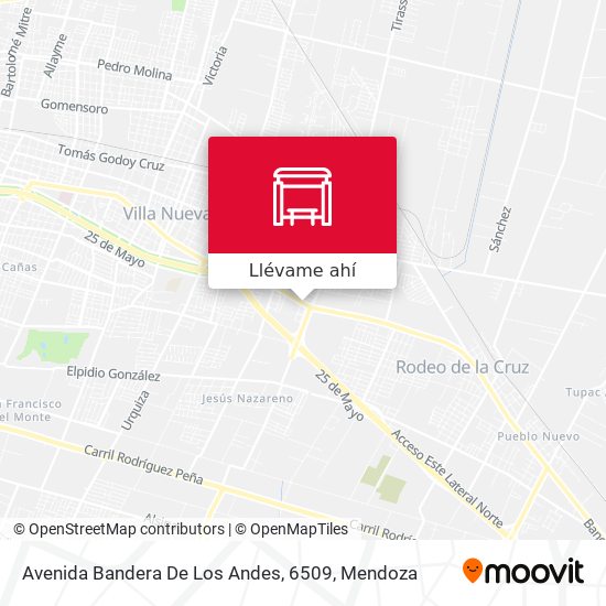 Mapa de Avenida Bandera De Los Andes, 6509