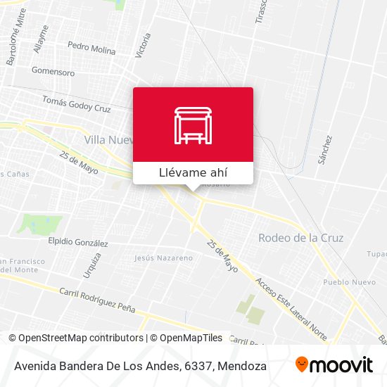 Mapa de Avenida Bandera De Los Andes, 6337