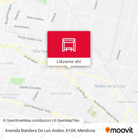 Mapa de Avenida Bandera De Los Andes, 6108