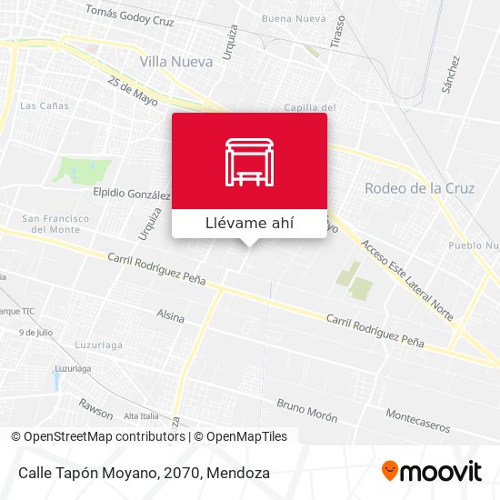 Mapa de Calle Tapón Moyano, 2070