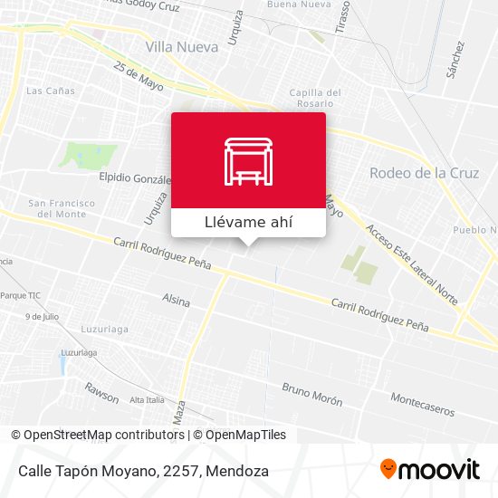 Mapa de Calle Tapón Moyano, 2257
