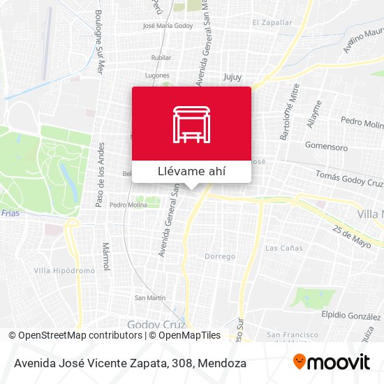 Mapa de Avenida José Vicente Zapata, 308