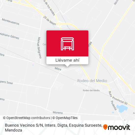 Mapa de Buenos Vecinos S / N, Inters. Digta, Esquina Suroeste