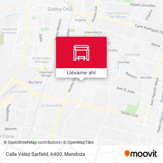 Mapa de Calle Vélez Sarfield, 6400