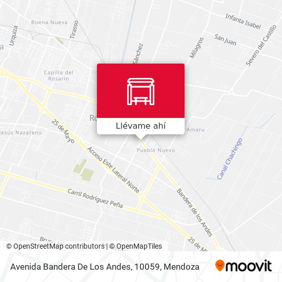 Mapa de Avenida Bandera De Los Andes, 10059