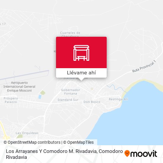 Mapa de Los Arrayanes Y Comodoro M. Rivadavia