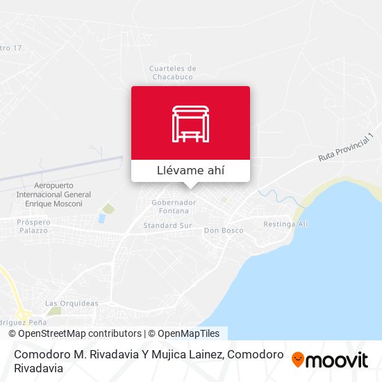 Mapa de Comodoro M. Rivadavia Y Mujica Lainez