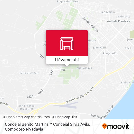 Mapa de Concejal Benito Martins Y Concejal Silvia Ávila