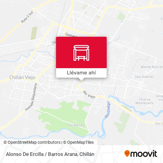 Mapa de Alonso De Ercilla / Barros Arana