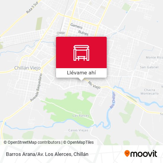 Mapa de Barros Arana/Av. Los Alerces