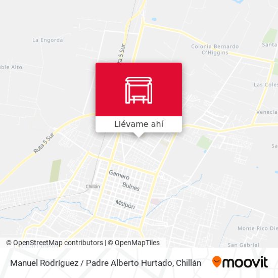 Mapa de Manuel Rodríguez / Padre Alberto Hurtado