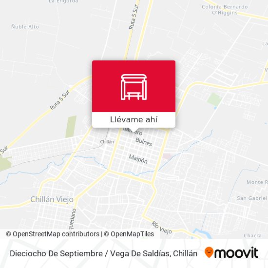 Mapa de Dieciocho De Septiembre / Vega De Saldías