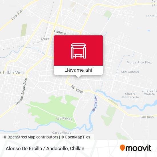 Mapa de Alonso De Ercilla / Andacollo