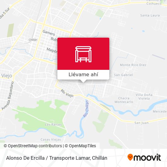 Mapa de Alonso De Ercilla / Transporte Lamar