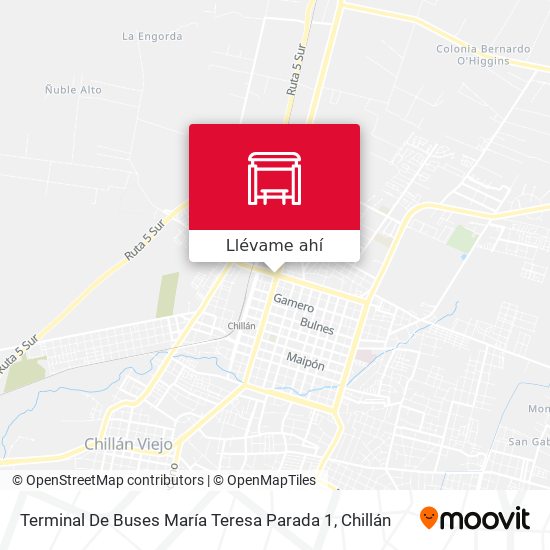 Mapa de Terminal De Buses María Teresa Parada 1