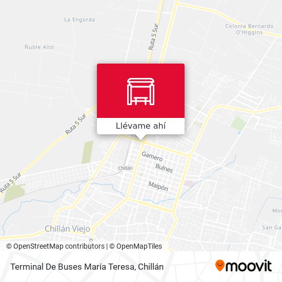 Mapa de Terminal De Buses María Teresa