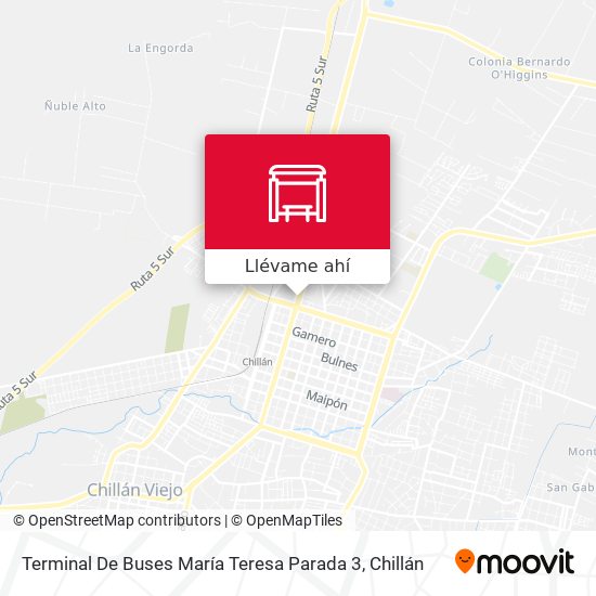 Mapa de Terminal De Buses María Teresa Parada 3