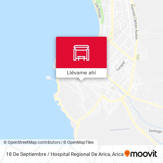 Mapa de 18 De Septiembre / Hospital Regional De Arica